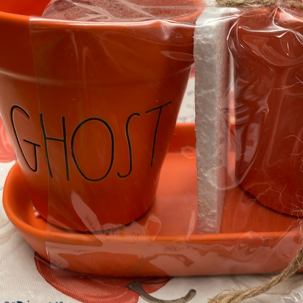 Rae Dunn Halloween planters still in original packaging never used.